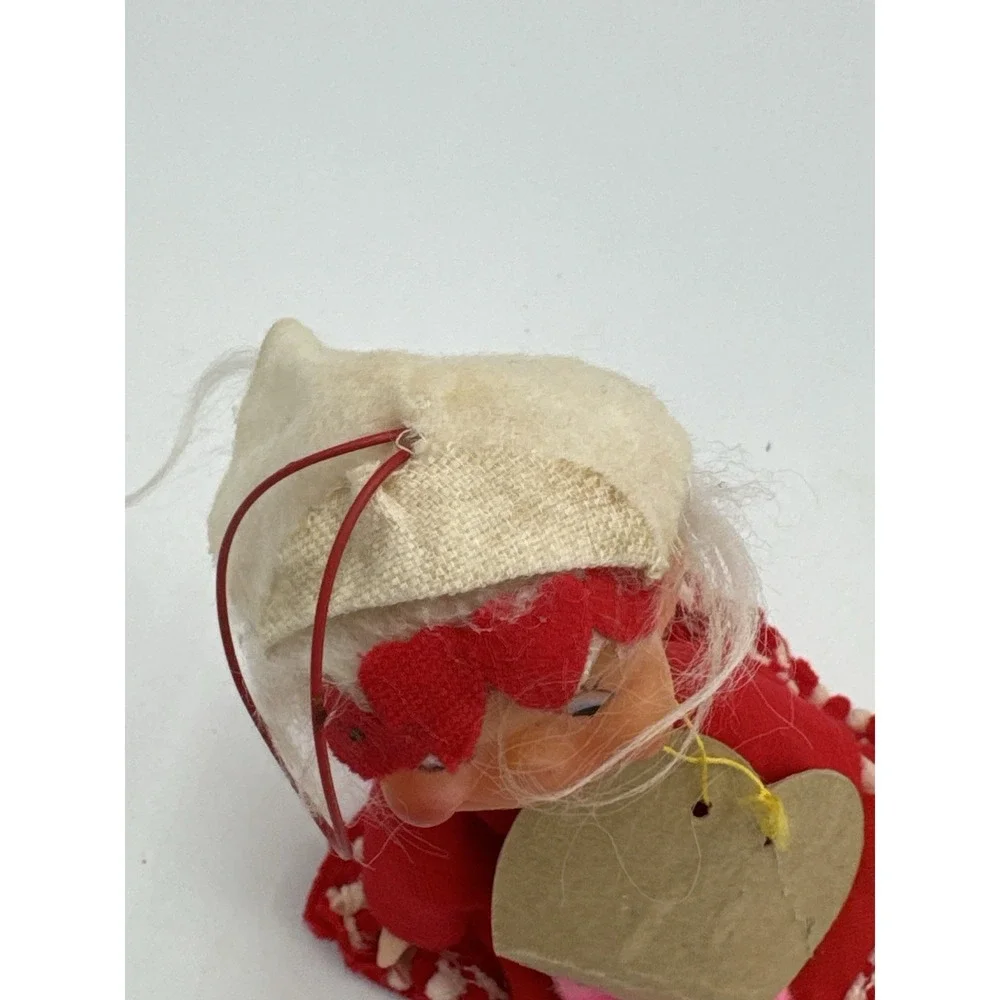 Vintage Be My Valentine Knee Hugger Elf Pixie On Pillow